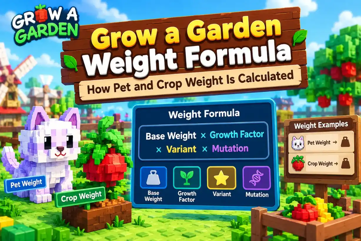 Grow a Garden Weight Formula