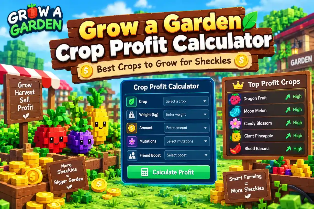 Grow a Garden Crop Profit Calculator