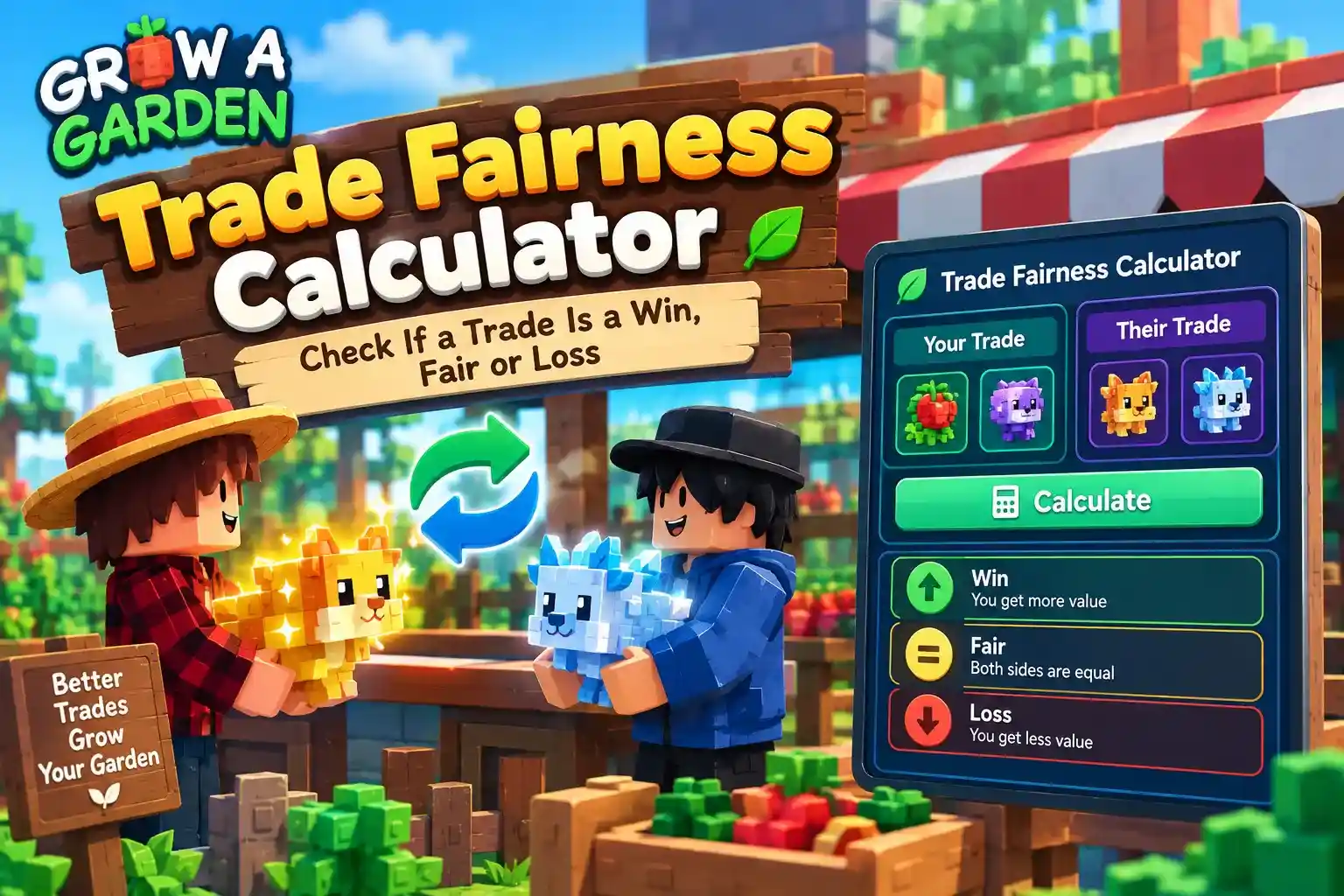 Grow a Garden Trade Fairness Calculator